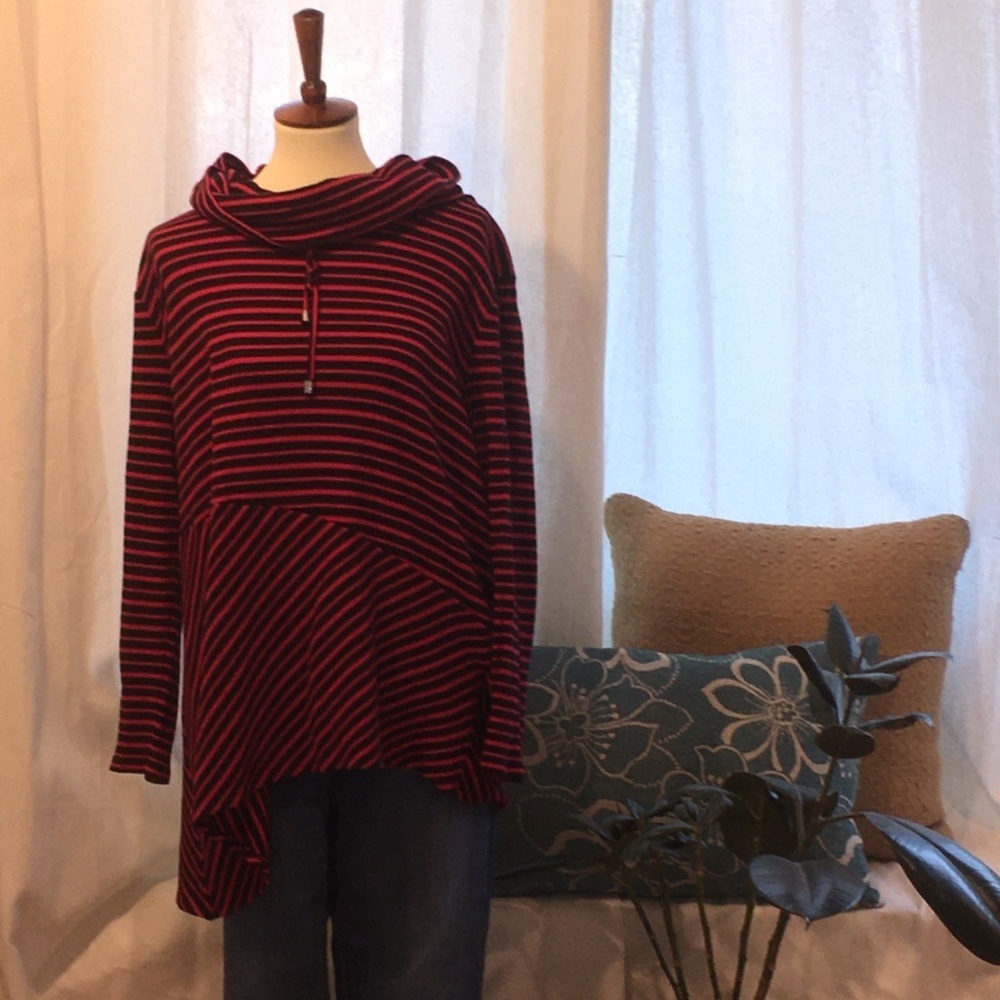 Chicos Asymmetrical Cowl Neck